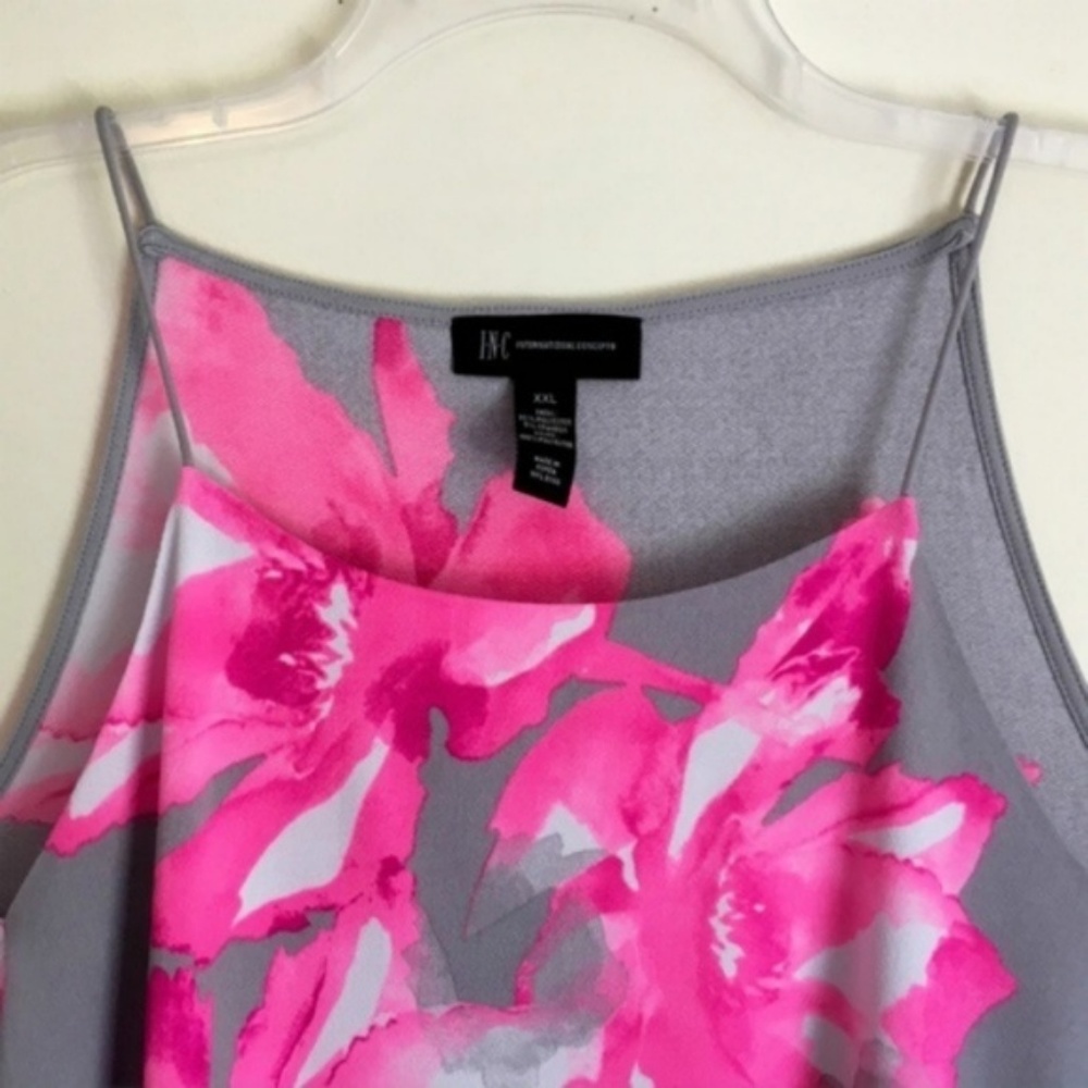 INC Cold Shoulder Top Gray Pink Floral XL LAST ONE - Picture 5 of 5